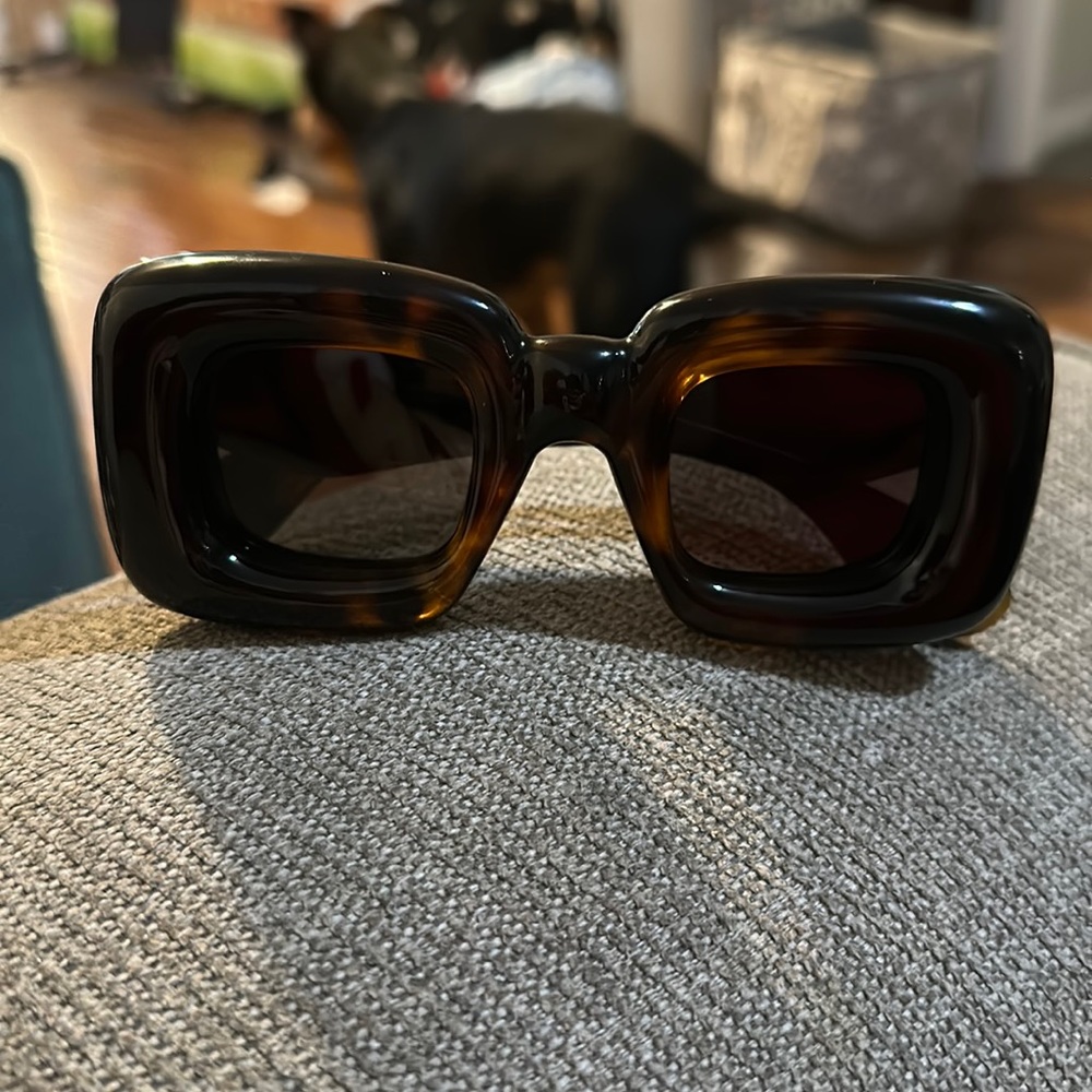 Dark Havana Square Loewe Sunglasses
